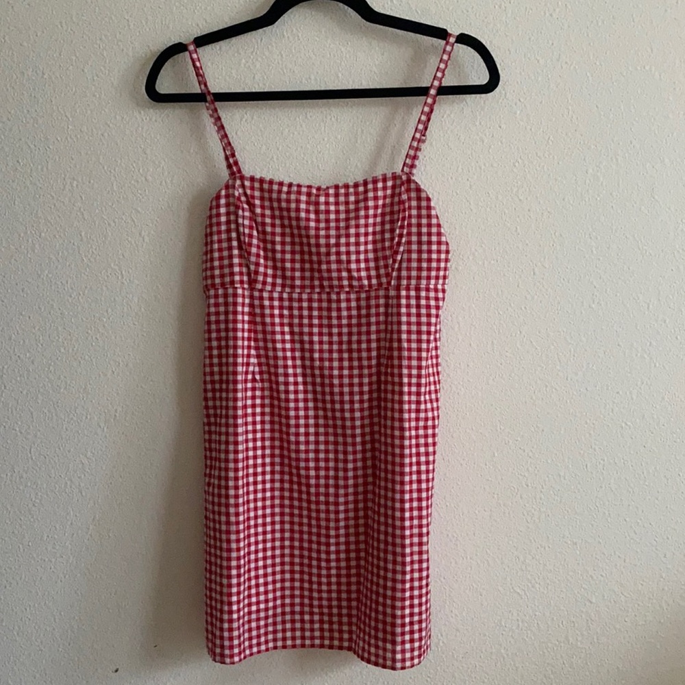 Gingham mini dress
